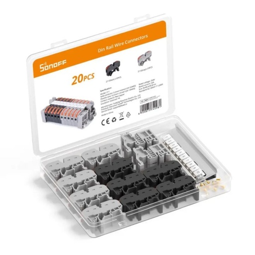 [269885] SONOFF 211 Rail Press-fit Terminal Block